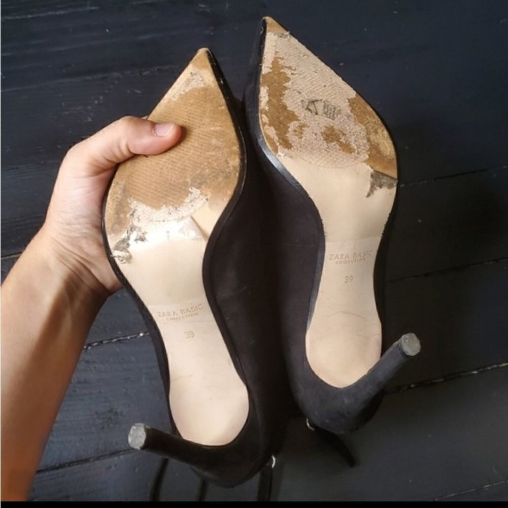 Zara Basic Suede Heels - Picture 8 of 8
